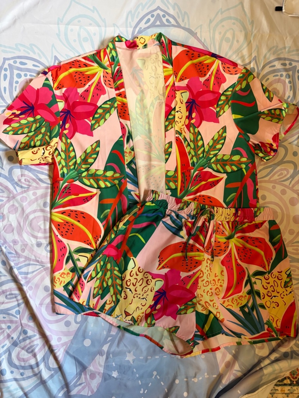 Tropical Floral Two-Piece Set